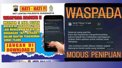AWAS! Modus Baru Penipuan Surat Tilang Apk Lewat WA yang Kuras Rekening, Begini Tips Agar Tak Menjadi Korban