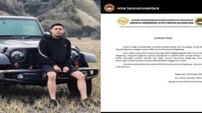 Mario Dandy Satrio dan klarifikasi dari SMA Taruna Nusantara