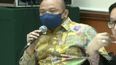 Teddy Minahasa dalam persidangan kasus Narkoba