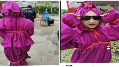 Viral Perempuan Muda Berpakaian Nyleneh Mendatangi Sebuah Acara