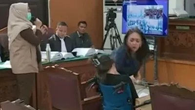 Anastasia Prasetya Amanda, mantan kekasih Mario Dandy saat di persidangan