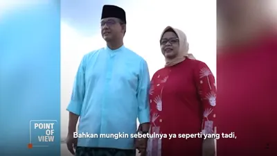 Anies Baswedan bersama istriny Fery Farhati
