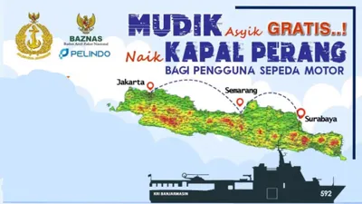 Mudik Gratis Naik Kapal Perang? Siapa Takut! Simak Syarat Pendaftaran, Jadwal, dan Rute Keberangkatan di Sini