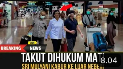 Cek Fakta Sri Mulyani kabur ke luar negeri