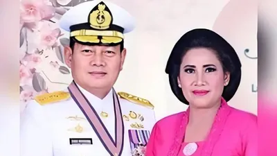 Panglima TNI Yudo Margono dan Istrinya Vero