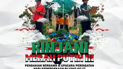 Rinjani Merah Putih (RMP) bakal digelar kembali di Gunung Rinjani tahun ini, yakni pada 16 - 19 Agustus 2022 (Foto: Instagram Rinjani Merah Puith)