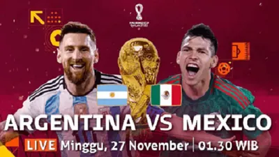 Nonton Siaran Langsung&nbsp;Argentina vs Meksiko di Piala Dunia 2022 Qatar, Kick Off Jam 02.00 WIB di Sini Gratis!