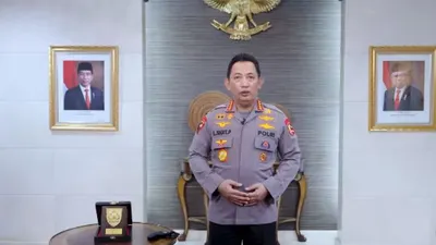 Tangkapan layar, Kapolri Irjen Listyo Sigit Prabowo menyampaikan apresiasi kepada masayarakat 