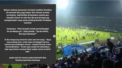 Kisah Haru Perjuangan Sang Ibu Tak Sempat Sambangi Anaknya, Usai Jadi Korban Tragis Kanjuruhan