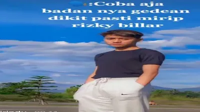 Seorang pemuda yang viral karena mirip Rizky Billar /Tiktok  @mr1712_01 