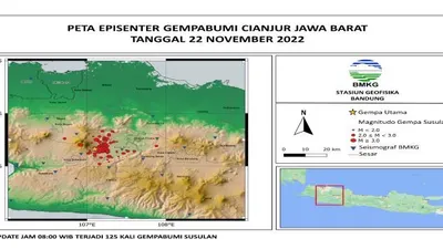 Gempa susulan Cianjur Jawa Barat (BMKG Jawa Barat)