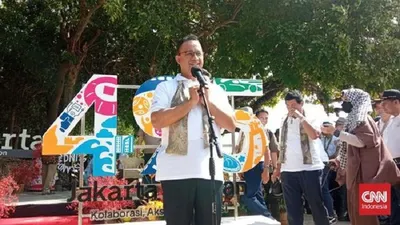 Gubernur DKI Jakarta Anies Baswedan meresmikan 12 rusunawa hari ini. Totalnya ada 33 tower dan 7.421 unit. (Foto: CNN Indonesia/Damar Iradat)
