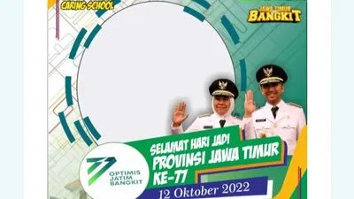 Twibbon HUT Jawa Timur (Jatim) 77 tahun