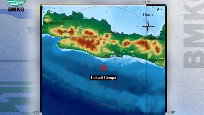 BREAKING NEWS! Gempa Magnitude 4.6 Guncang Pangandaran Jawa Barat, Tidak Berpotensi Tsunami