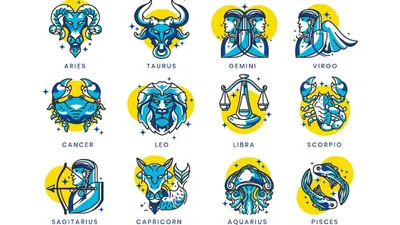 Ilustrasi lambang peruntungan Zodiak. (Freepik) 