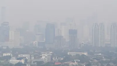 Ilustrasi udara di Kota Jakarta.