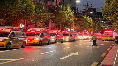 Ambulans di sekitaran Itaewon [KoreaBoo]