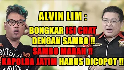 Alvin Lim bongkar isi chatnya dengan Ferdy Sambo sebelum terjadinya kasus Brigadir J
