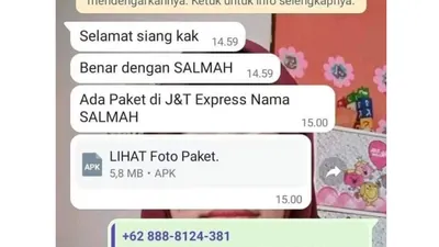 Hati-hati! Modus Penipuan Siber Berkedok Kurir Paket Melalui WA, Bisa Bikin Saldo Rekening Ludes