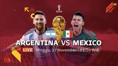 Link Live Streaming Piala Dunia 2022, Argentina vs Meksiko Minggu 27 November 2022 Jam 02.00 WIB, Klik di Sini
