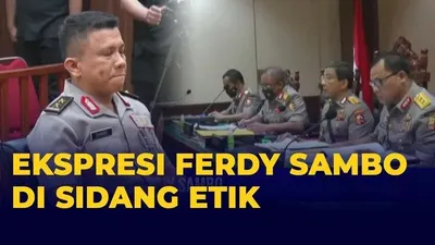 Ferdy Sambo saat mengikuti sidang etik.