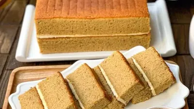 Ilustrasi resep kue bolu pisang.