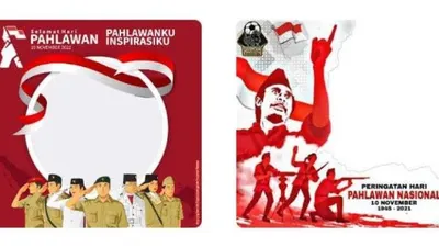 Twibbon Hari Pahlawan Nasional 2022 yang akan jatuh pada hari esok, Kamis, 10 November 2022.