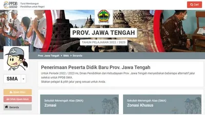 Cara melihat hasil seleksi PPDB Jateng 2022 jenjang SMA dan SMK.