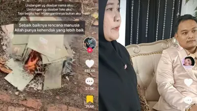 Viral di TikTok Calon pengantin perempuan membakar undangan karena gagal nikah, namun calon mempelai pria klarifikasi hal ini