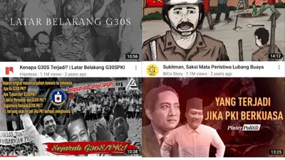Kanal youtube yang membahas mengenai peristiwa G30S/PKI.