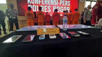 Konferensi pers, di Mako Polres Bogor (Yogi Faisal/ AyoBogor)