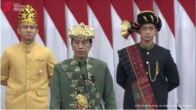 Presiden Jokowi di Sidang Tahunan MPR 2022 [Tangkapan Layar Youtube Setpres]