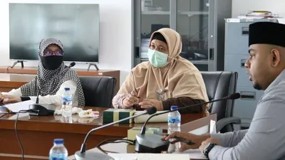 Komisi IV DPRD Kota Bogor saat menggelar rapat evaluasi penanganan Covid-19 bersama Satgas Covid-19 Kota Bogor. (Dok DPRD Kota Bogor)