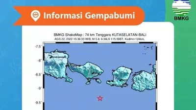 Penyebab Gempa 5,8 Magnitudo di Bali, BMKG Sebut Tidak Berpotensi Tsunami