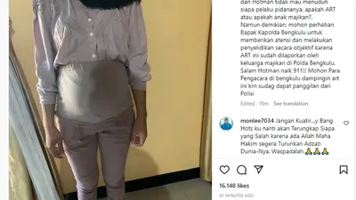 Seorang ART yang berasal dari Bengkulu yang meminta bantuan Hotman Paris melalui telepon, mengaku dalam keadaan hamil 6 bulan.
