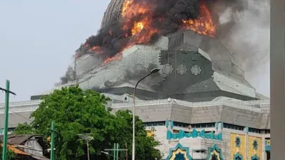 Terkuak Penyebab Kubah Masjid Islamic Center Terbakar, 4 Orang Telah Diamankan Polisi