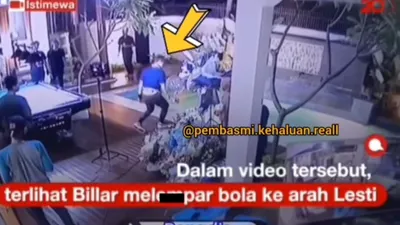 Video detik-detik Rizky Billar lempar Lesti Kejora pakai bola billiard beredar di media sosial