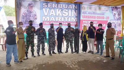 bank bjb Dukung Serbuan Vaksin Maritim TNI Angkatan Laut  di Kabupaten Bekasi 