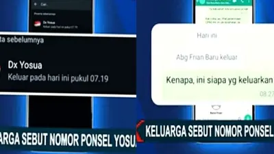 tampilan wa kakak dan adik Brigadir j dalam Grup keluarga ketika nomer ponsel yosua left grup tersebut