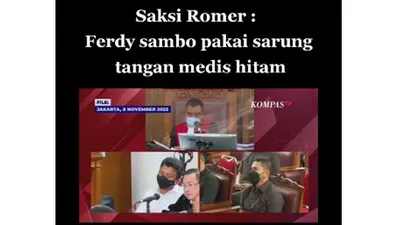 Misteri Sarung Tangan Hitam yang Digunakan Ferdy Sambo Diungkap Ajudan Romer Dalam Persidangan