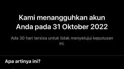 Akun Instagram tiba-tiba hilang atau ditangguhkan.