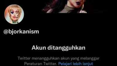 Akun Twitter Bjorka kena suspend.