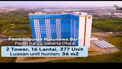 Salah satu Rusunawa di Jakarta yang baru saja diresmikan Gubernur DKI Jakarta Anies Baswedan  / Tangkap layar @dkijakarta
