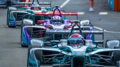 Ilustrasi balapan Formula E. Setidaknya ada 5 opsi pilihan lokasi sirkuit Formula E Jakarta yang akan berlangsung Juni 2022 mendatang.