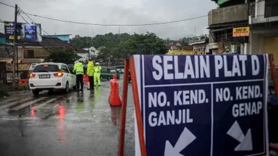 Ilustrasi. Ganjil-genap Kota Bandung, Jawa Barat.
