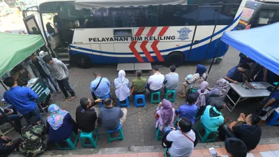 Ilustrasi SIM Keliling di Jakarta hari ini.