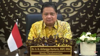 Menko Perekonomian Airlangga Hartarto (Yogi Faisal)