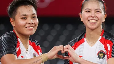 Ganda putri Indonesia peraih medali emas Olimpiade Tokyo 2020, Greysia Polii dan Apriyani Rahayu