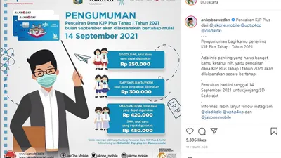 Infografis Pencairan KJP Plus September 2021