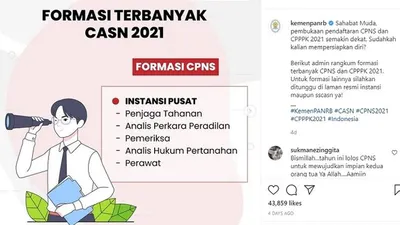 JADWAL PENERIMAAN CPNS dan PPPK 2021: Ini Formasi Lowongan Sepi Peminat, Simak Tips Lolos Seleksi (ilustrasi)